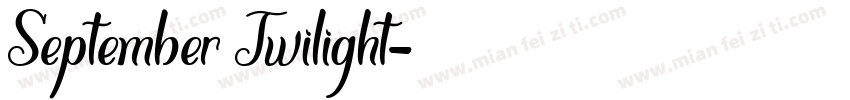 September Twilight字体转换